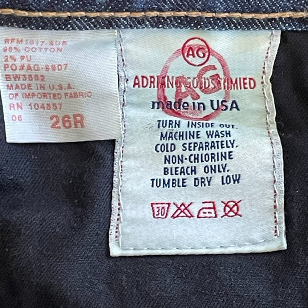 AG Adriano Goldschmied Dark Blue Low Rise Bootcut Jeans 26 Regular - Picture 8 of 10